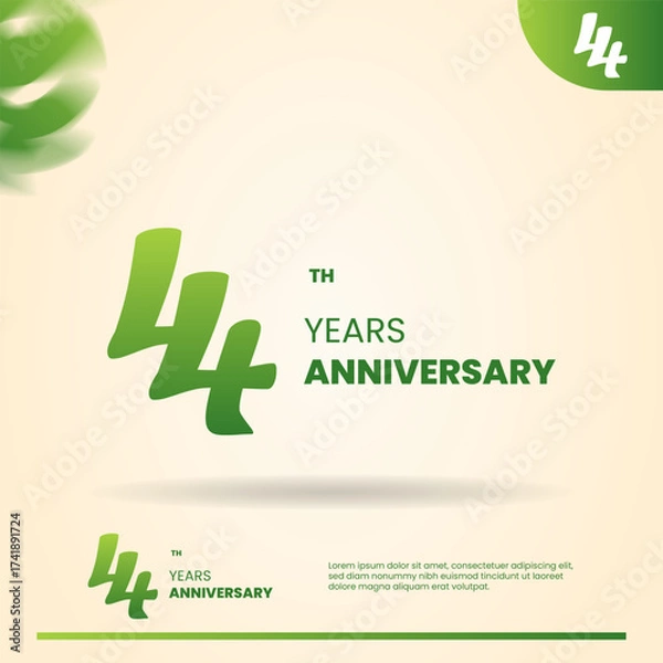 Obraz 44th anniversary logo design
