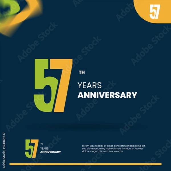 Obraz 57th anniversary logo design