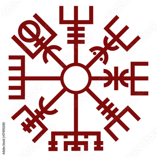 Obraz Vegvisir Red color