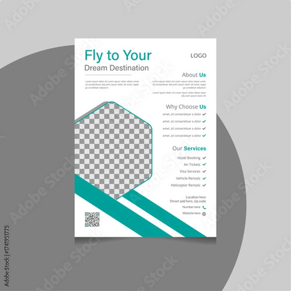 Obraz Creative clean flyer design template 