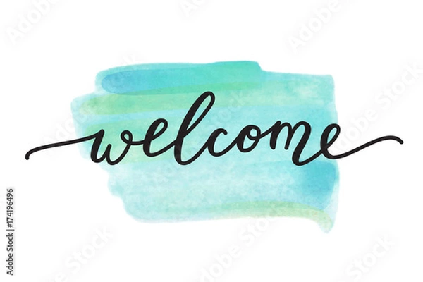 Obraz welcome vector lettering