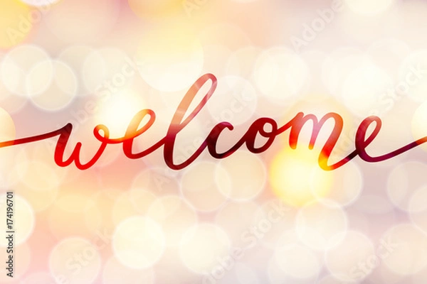 Obraz welcome vector lettering