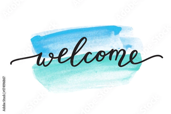 Obraz welcome vector lettering