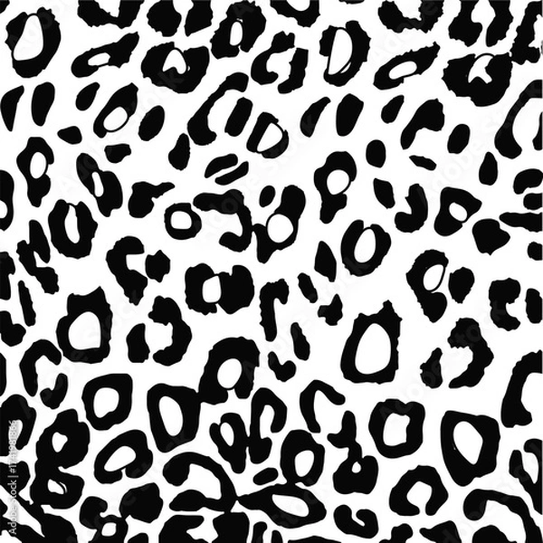Fototapeta Seamless vector leopard skin print pattern for textile and wallpaper design
