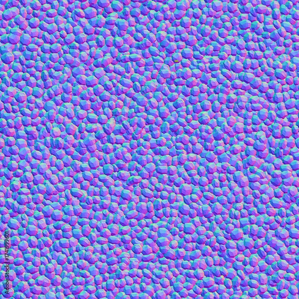 Obraz Normal map for gravel (Perfect seamless pattern)