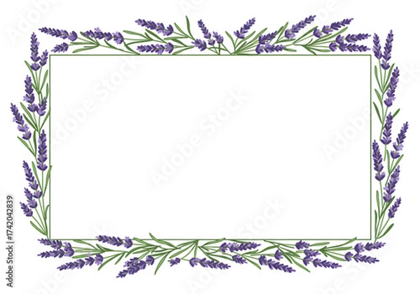 Obraz Lavender border frame for elegant design.