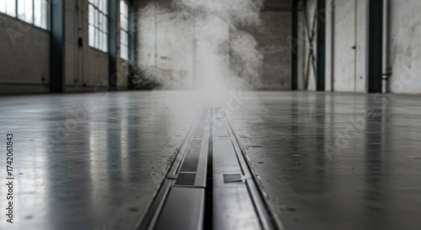 Obraz Black textured surface with parallel lines and subtle reflections  