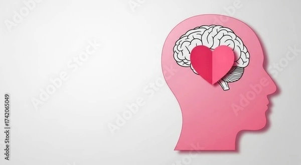 Obraz Emotional intelligence concept to empower better mental health for personal growth and self care promotion