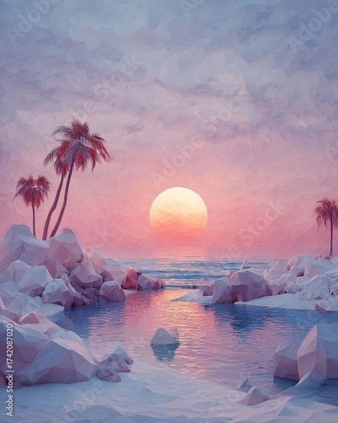 Obraz sunset on the beach