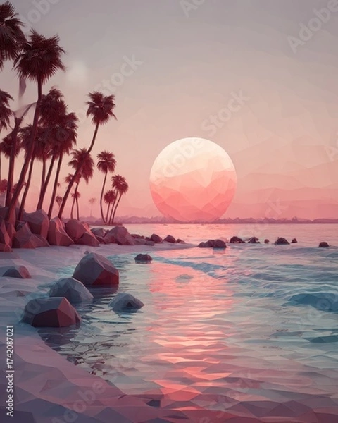 Obraz sunset on the beach