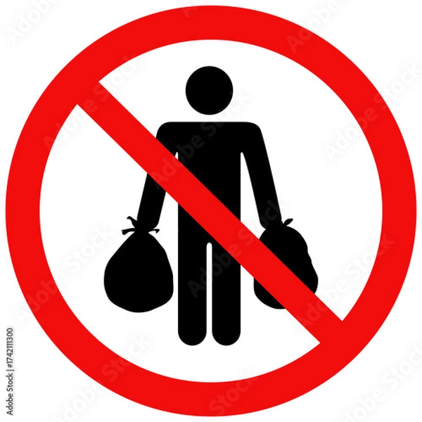 Obraz No dumping sign. Flat vector illustration design isolated on white background.