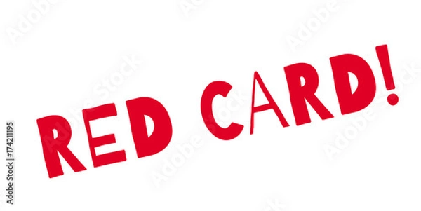 Fototapeta Red Card rubber stamp. Grunge design with dust scratches. Effects can be easily removed for a clean, crisp look. Color is easily changed.