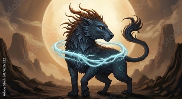 Fototapeta Majestic Mythical Animal in Enchanted Realm of Fantasy and Wonder