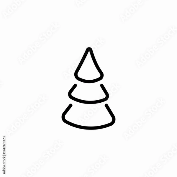 Obraz abstract pine tree icon sign vector