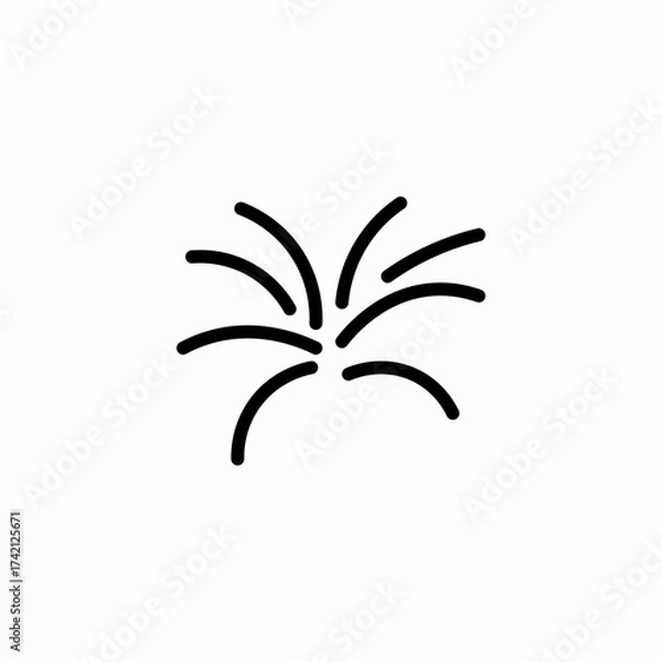Obraz bursting firework sparkles icon sign vector