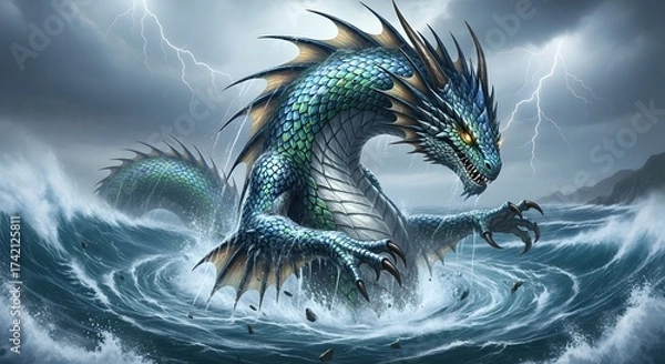 Fototapeta Majestic Mythical Animal in Enchanted Realm of Fantasy and Wonder