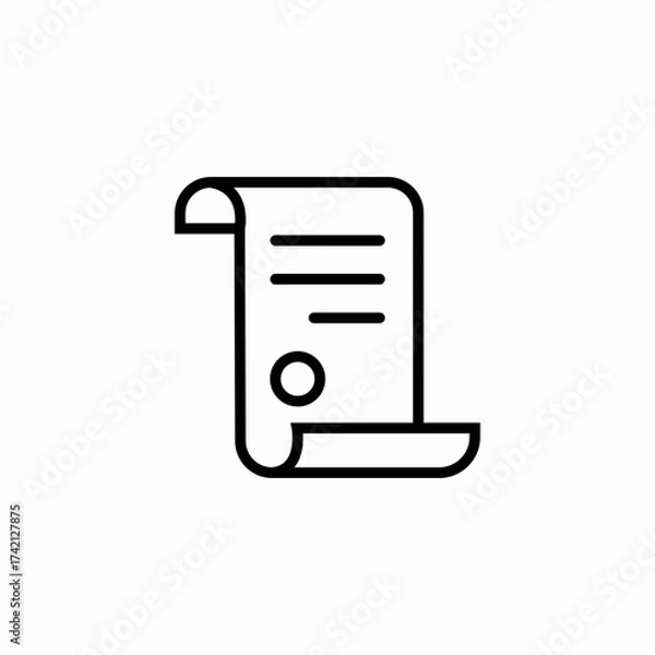 Fototapeta official sealed writ icon sign vector