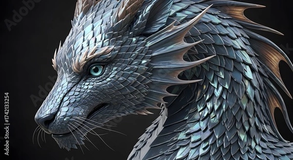 Fototapeta Majestic Mythical Animal in Enchanted Realm of Fantasy and Wonder