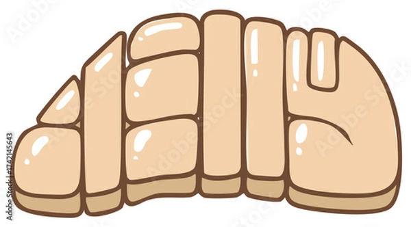 Fototapeta Hello word in shiny 3D graffiti bubble letter font style