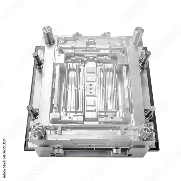 Fototapeta Precision mold tooling equipment isolated transparent background