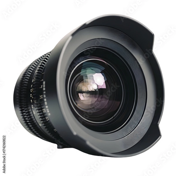 Fototapeta Professional camera lens isolated on transparent background
