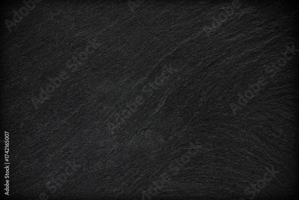 Fototapeta Dark grey black slate background or texture.