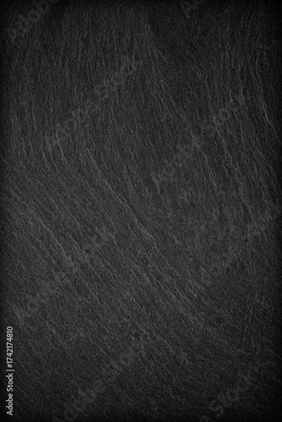 Fototapeta Dark grey black slate background or texture.