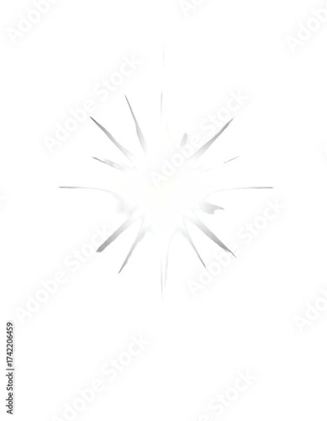 Fototapeta Bright starburst explosion light effect radiating outwards.
