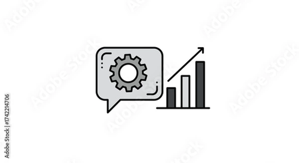 Fototapeta Business process optimization leading to growth and improved performance.