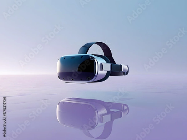 Obraz vr headset floating, neutral background
