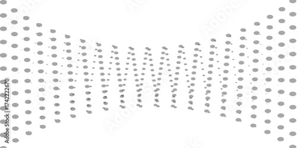 Fototapeta Seamless polka dot pattern. Vector pattern with black circles on white background.