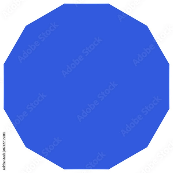 Fototapeta Blue Octagon Shape