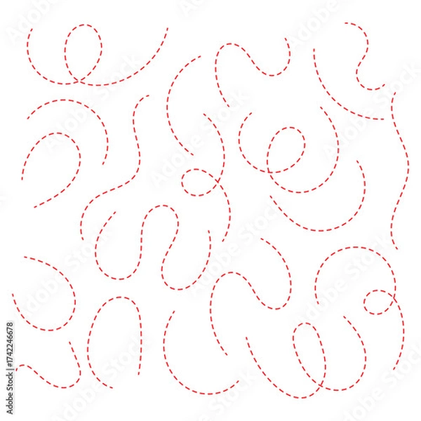 Obraz Path travel dotted line trip dashed trace destination track plan and silhouette, travelling symbol . Transport dot paths lines traces tourism design. Vector illustration. EPS 10