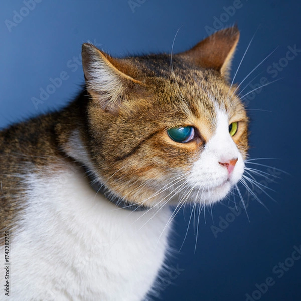 Fototapeta a portrait of cat in the studio