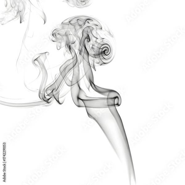 Fototapeta Abstract smoke formation with swirling shapes and subtle gradient