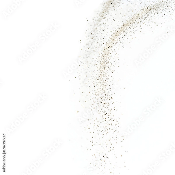 Fototapeta Abstract white shape with speckled detail on transparent background