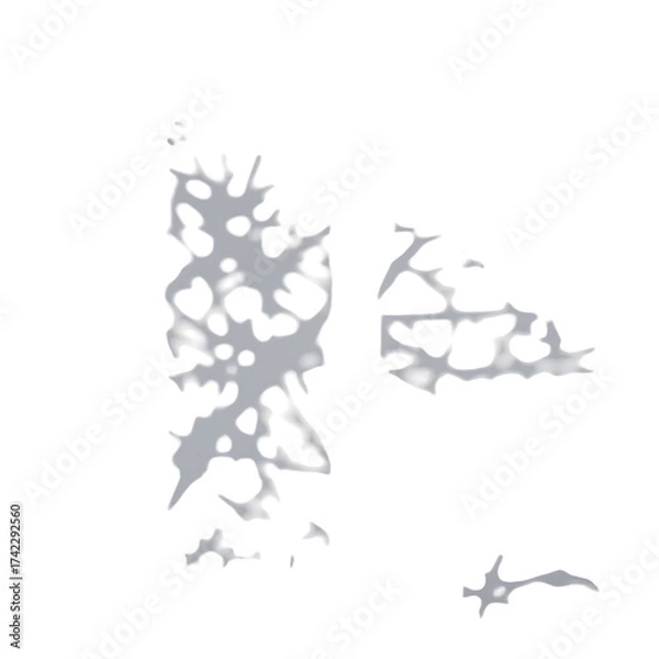 Fototapeta Abstract silver shapes on transparent background