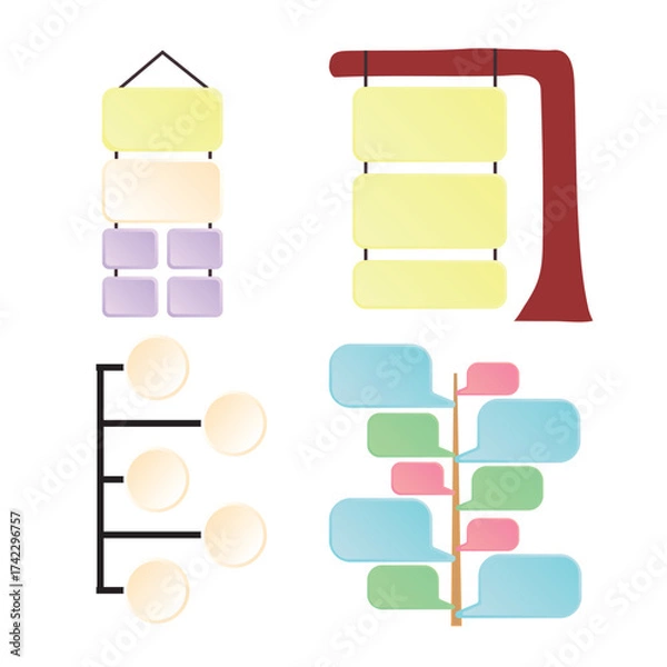 Fototapeta Blank board structure for business text show