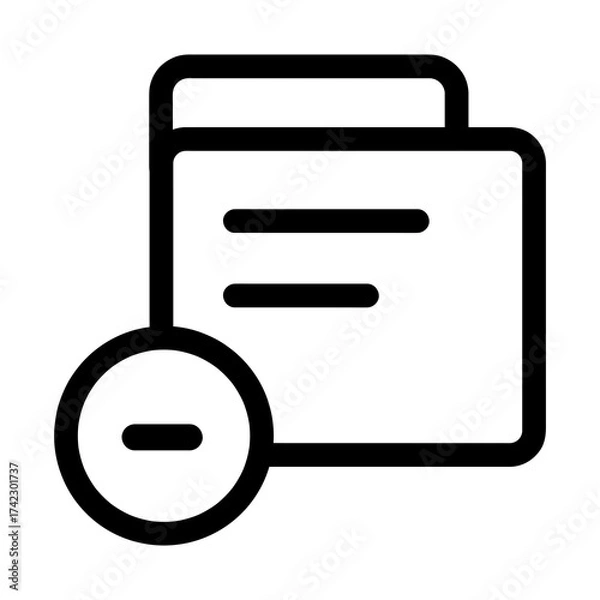 Obraz e-wallet button icon with black outline style