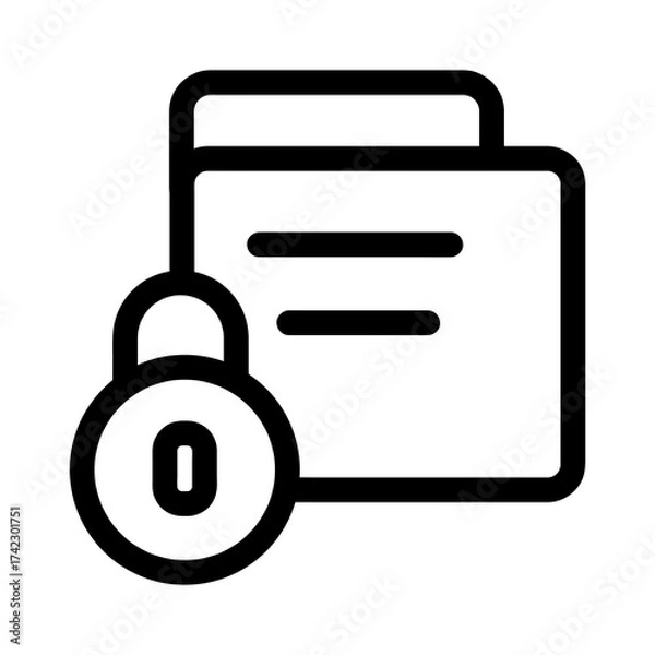 Fototapeta e-wallet button icon with black outline style