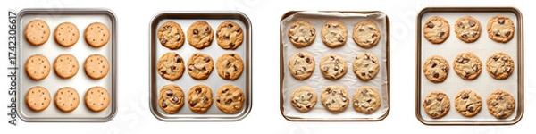 Fototapeta Baking sheet – A flat pan used for baking cookies, often lined with parchment paper.
