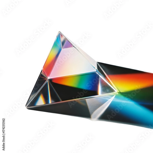 Fototapeta Prism refracting light spectral display illustration