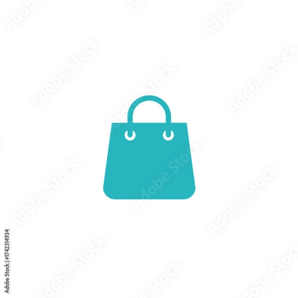 Fototapeta shopping bag with handles and details for ecommerce and retail