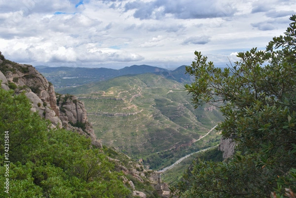 Obraz view from Montserrat of Catalunya