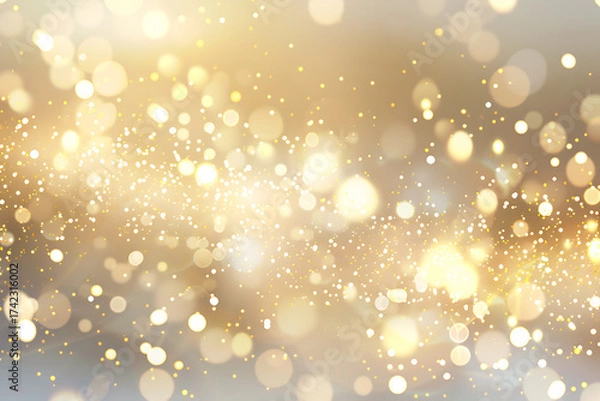 Fototapeta 黄金の光粒子が輝く高級感のある抽象背景