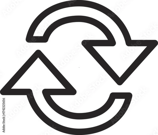 Fototapeta Data Synchronization icon, web icon