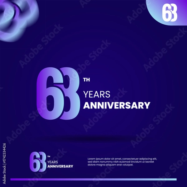 Obraz 68th anniversary logo design