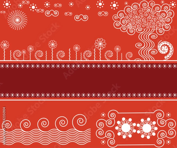 Obraz Decorative Landscape.eps