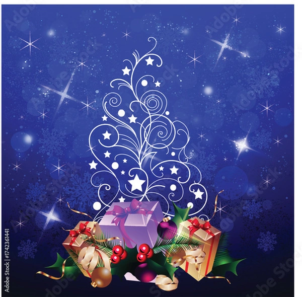 Obraz christmas background05