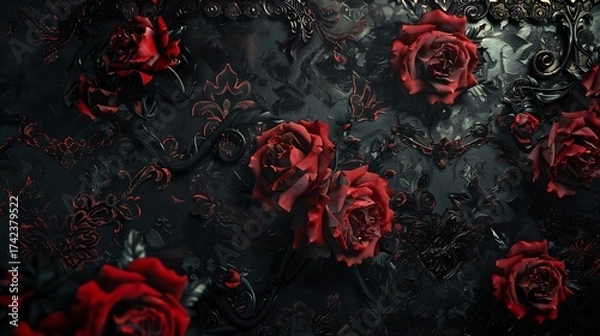 Obraz red rose background